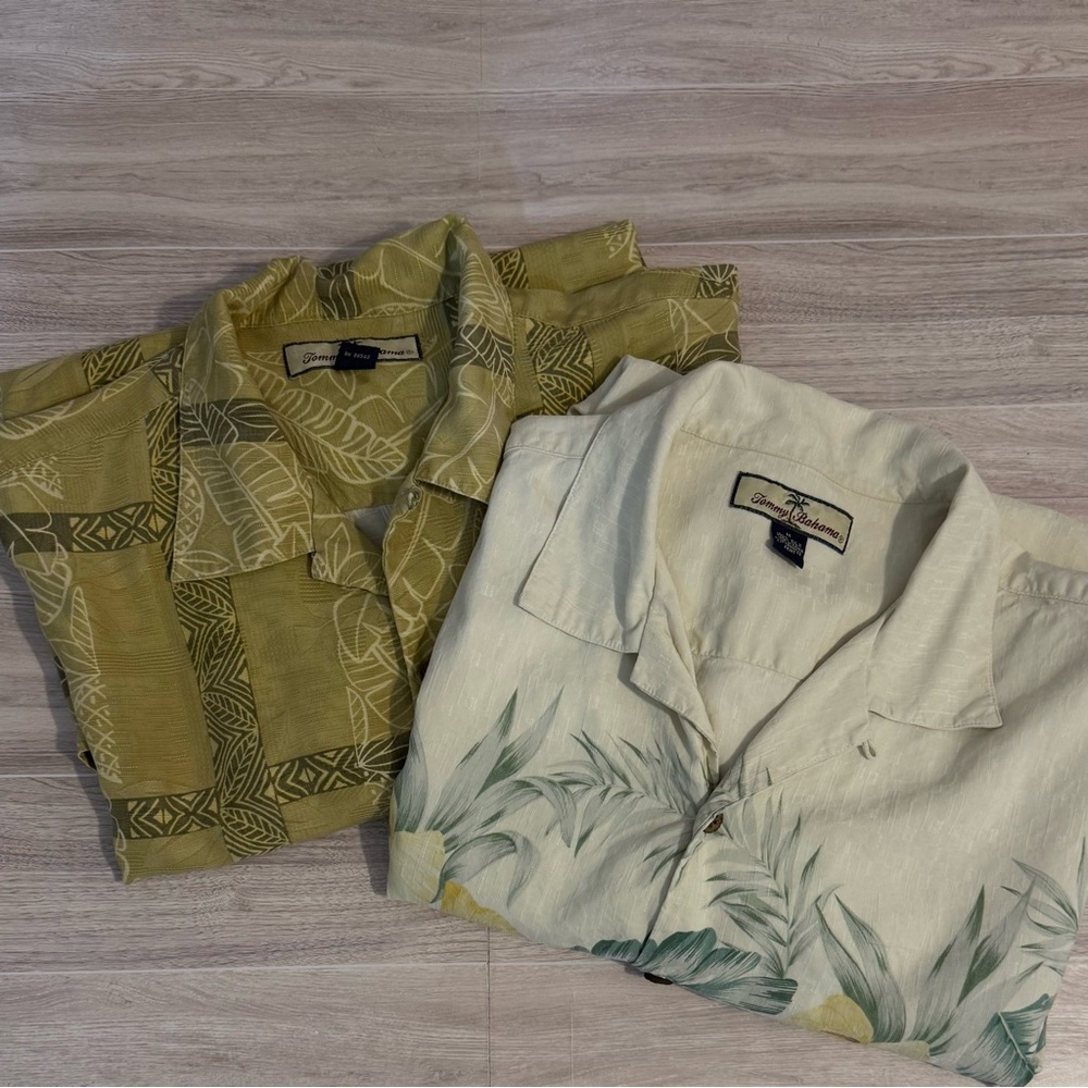 Tommy Bahama Short-Sleeve Linen Blend Shirt - Olive